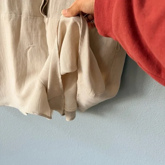 Vici Cream Casual Button Down Jumpsuit Romper - Picture 5 of 10